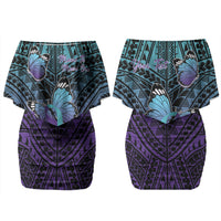 Personalised New Zealand Suicide Prevention Month Couples Matching Off Shoulder Short Dress and Hawaiian Shirt Maori Mauri Tu Mauri Ora Polynesian Pattern LT22 - Polynesian Pride