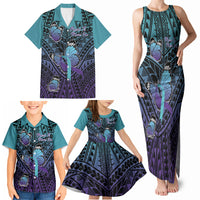 Personalised New Zealand Suicide Prevention Month Family Matching Tank Maxi Dress and Hawaiian Shirt Maori Mauri Tu Mauri Ora Polynesian Pattern LT22 - Polynesian Pride