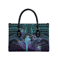 New Zealand Suicide Prevention Month Leather Bag Maori Mauri Tu Mauri Ora Polynesian Pattern LT22 - Polynesian Pride
