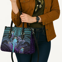 New Zealand Suicide Prevention Month Leather Bag Maori Mauri Tu Mauri Ora Polynesian Pattern LT22 - Polynesian Pride
