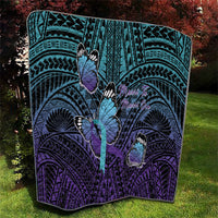 New Zealand Suicide Prevention Month Quilt Maori Mauri Tu Mauri Ora Polynesian Pattern LT22 - Polynesian Pride