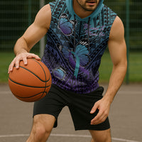 Personalised New Zealand Suicide Prevention Month Sleeveless Hoodie Maori Mauri Tu Mauri Ora Polynesian Pattern LT22 - Polynesian Pride
