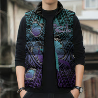 Personalised New Zealand Suicide Prevention Month Sleeveless Puffer Jacket Maori Mauri Tu Mauri Ora Polynesian Pattern LT22 - Polynesian Pride
