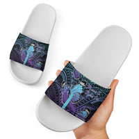 New Zealand Suicide Prevention Month Slide Sandals Maori Mauri Tu Mauri Ora Polynesian Pattern LT22 - Polynesian Pride