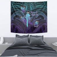 New Zealand Suicide Prevention Month Tapestry Maori Mauri Tu Mauri Ora Polynesian Pattern LT22 - Polynesian Pride