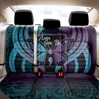 Polynesia Suicide Prevention Month Back Car Seat Cover Semicolon Butterfly Never Give Up Polynesian Pattern LT22 - Polynesian Pride