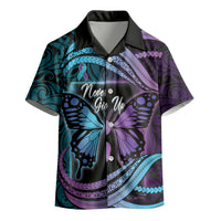 Personalised Polynesia Suicide Prevention Month Kid Hawaiian Shirt Semicolon Butterfly Never Give Up Polynesian Pattern LT22 - Polynesian Pride