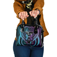 Polynesia Suicide Prevention Month Shoulder Handbag Semicolon Butterfly Never Give Up Polynesian Pattern LT22 One Size Teal - Polynesian Pride