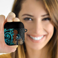 New Zealand Tui Bird Wahaika AirPods Case Maori Weapon Paua Shell Koru Pattern LT22 - Polynesian Pride