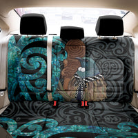 New Zealand Tui Bird Wahaika Back Car Seat Cover Maori Weapon Paua Shell Koru Pattern LT22 - Polynesian Pride