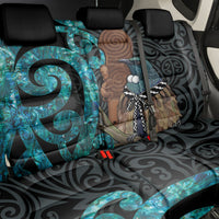 New Zealand Tui Bird Wahaika Back Car Seat Cover Maori Weapon Paua Shell Koru Pattern LT22 - Polynesian Pride
