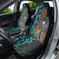 New Zealand Tui Bird Wahaika Car Seat Cover Maori Weapon Paua Shell Koru Pattern LT22 - Polynesian Pride