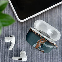 New Zealand Tui Bird Maripi AirPods Case Maori Weapon Kowhaiwhai Pattern LT22 - Polynesian Pride