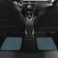 New Zealand Tui Bird Maripi Car Mats Maori Weapon Kowhaiwhai Pattern LT22 Set 2pcs - Back Slate Blue - Polynesian Pride