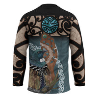 New Zealand Tui Bird Maripi Hockey Jersey Maori Weapon Kowhaiwhai Pattern LT22 - Polynesian Pride