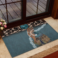 New Zealand Tui Bird Maripi Rubber Doormat Maori Weapon Kowhaiwhai Pattern LT22 - Polynesian Pride