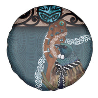 New Zealand Tui Bird Maripi Spare Tire Cover Maori Weapon Kowhaiwhai Pattern LT22 - Polynesian Pride