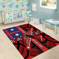 Aotearoa Iwi Ngapuhi Area Rug Tuhoronuku Kite United Tribes Flag Maori Pattern LT22 - Polynesian Pride