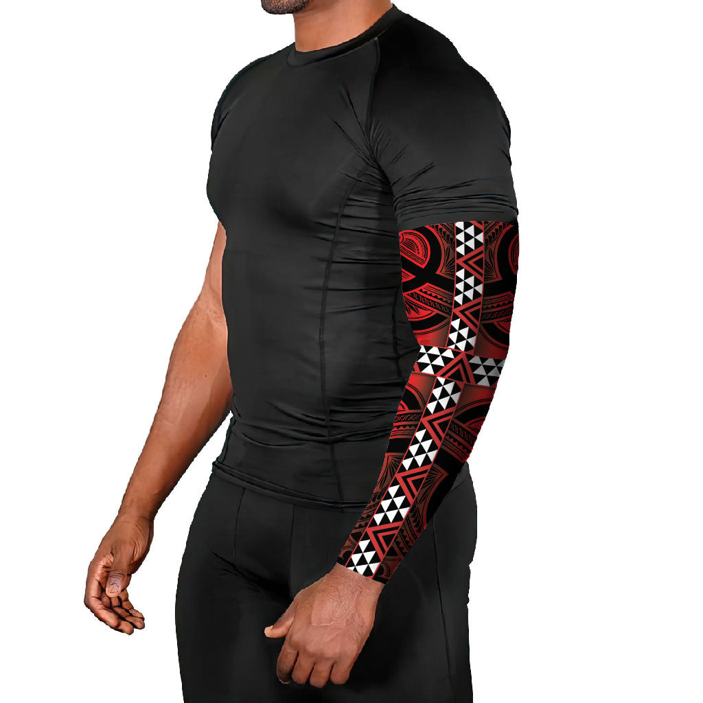 Aotearoa Iwi Ngapuhi Arm Sleeves Tuhoronuku Kite United Tribes Flag Maori Pattern LT22 - Polynesian Pride