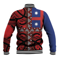 Aotearoa Iwi Ngapuhi Baseball Jacket Tuhoronuku Kite United Tribes Flag Maori Pattern LT22 - Polynesian Pride