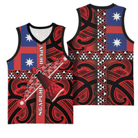 Aotearoa Iwi Ngapuhi Basketball Jersey Tuhoronuku Kite United Tribes Flag Maori Pattern LT22 - Polynesian Pride