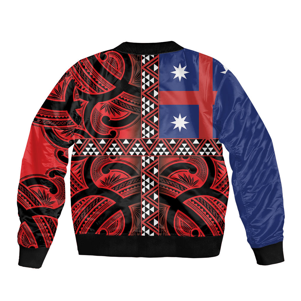 Aotearoa Iwi Ngapuhi Bomber Jacket Tuhoronuku Kite United Tribes Flag Maori Pattern LT22 - Polynesian Pride