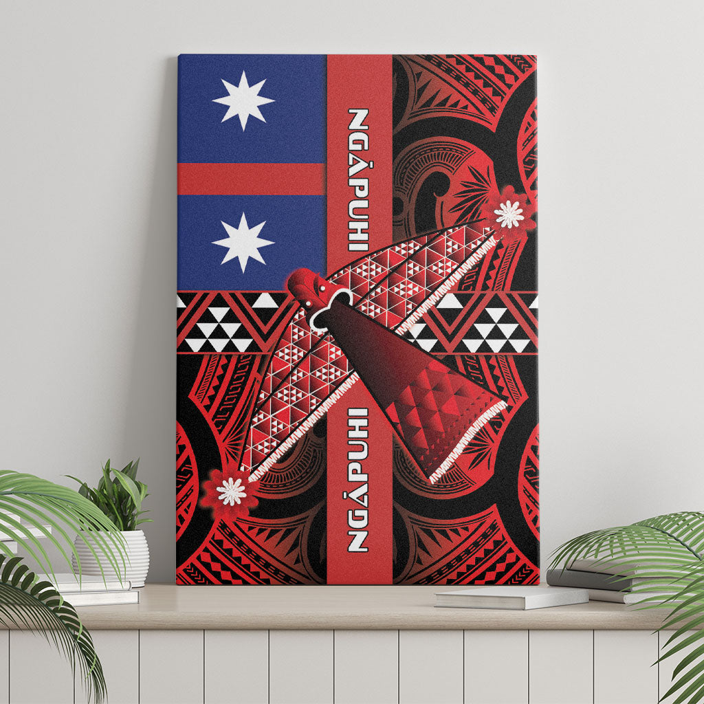 Aotearoa Iwi Ngapuhi Canvas Wall Art Tuhoronuku Kite United Tribes Flag Maori Pattern LT22 - Polynesian Pride