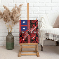 Aotearoa Iwi Ngapuhi Canvas Wall Art Tuhoronuku Kite United Tribes Flag Maori Pattern LT22 - Polynesian Pride