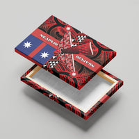Aotearoa Iwi Ngapuhi Canvas Wall Art Tuhoronuku Kite United Tribes Flag Maori Pattern LT22 - Polynesian Pride