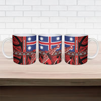 Aotearoa Iwi Ngapuhi Ceramic Mug Tuhoronuku Kite United Tribes Flag Maori Pattern LT22 - Polynesian Pride