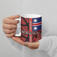 Aotearoa Iwi Ngapuhi Ceramic Mug Tuhoronuku Kite United Tribes Flag Maori Pattern LT22 - Polynesian Pride