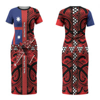 Aotearoa Iwi Ngapuhi Couples Matching Short Sleeve Bodycon Dress and Hawaiian Shirt Tuhoronuku Kite United Tribes Flag Maori Pattern LT22 - Polynesian Pride