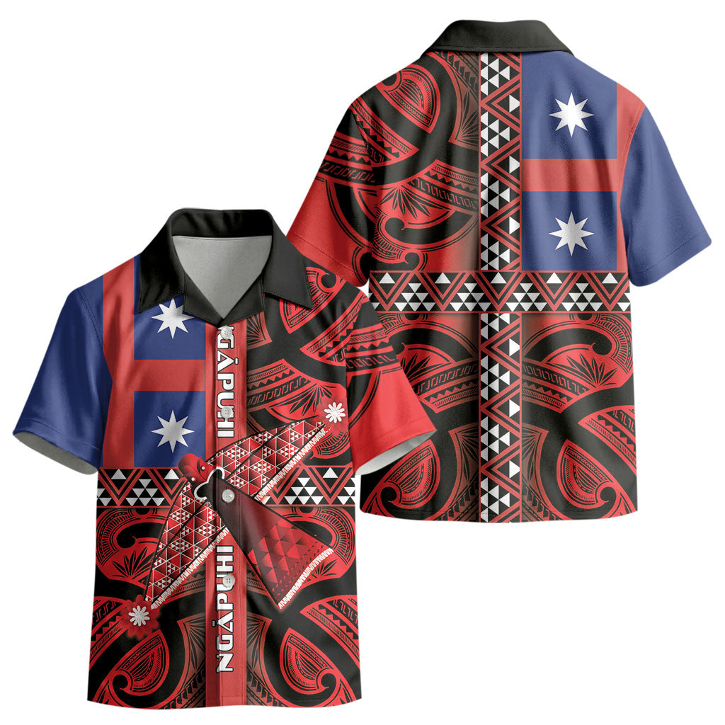 Aotearoa Iwi Ngapuhi Kid Hawaiian Shirt Tuhoronuku Kite United Tribes Flag Maori Pattern LT22 - Polynesian Pride