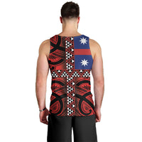 Aotearoa Iwi Ngapuhi Men Tank Top Tuhoronuku Kite United Tribes Flag Maori Pattern LT22 - Polynesian Pride
