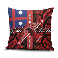 Aotearoa Iwi Ngapuhi Pillow Cover Tuhoronuku Kite United Tribes Flag Maori Pattern LT22 Red - Polynesian Pride