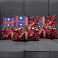 Aotearoa Iwi Ngapuhi Pillow Cover Tuhoronuku Kite United Tribes Flag Maori Pattern LT22 - Polynesian Pride