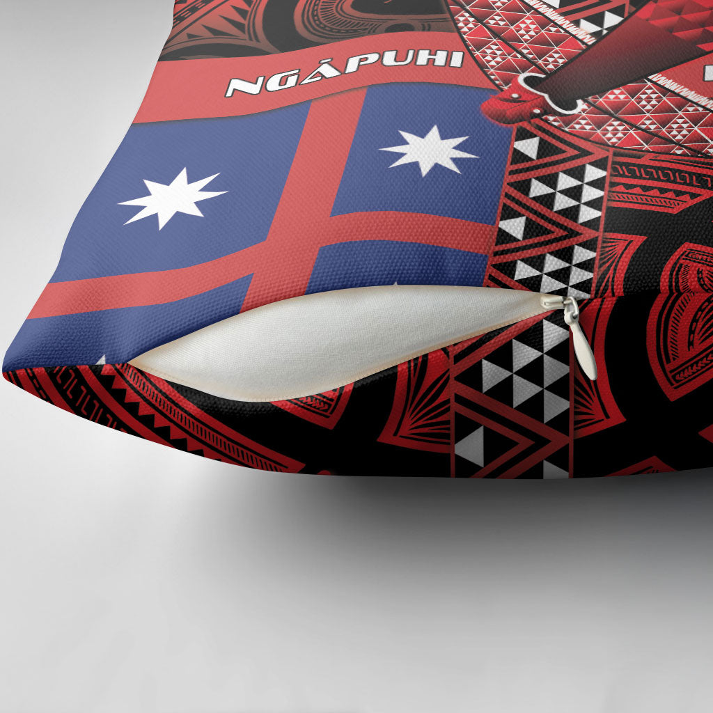 Aotearoa Iwi Ngapuhi Pillow Cover Tuhoronuku Kite United Tribes Flag Maori Pattern LT22 - Polynesian Pride