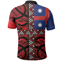 Aotearoa Iwi Ngapuhi Polo Shirt Tuhoronuku Kite United Tribes Flag Maori Pattern LT22 - Polynesian Pride