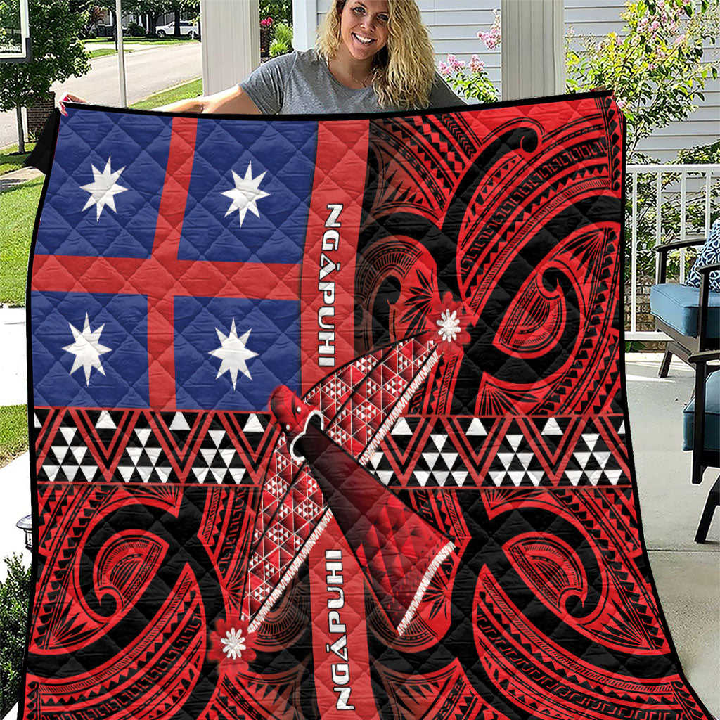 Aotearoa Iwi Ngapuhi Quilt Tuhoronuku Kite United Tribes Flag Maori Pattern LT22 Red - Polynesian Pride