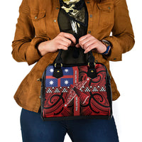 Aotearoa Iwi Ngapuhi Shoulder Handbag Tuhoronuku Kite United Tribes Flag Maori Pattern LT22 - Polynesian Pride