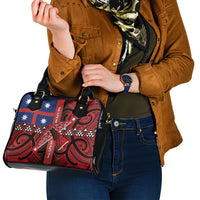 Aotearoa Iwi Ngapuhi Shoulder Handbag Tuhoronuku Kite United Tribes Flag Maori Pattern LT22 - Polynesian Pride