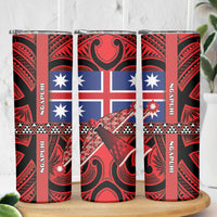Aotearoa Iwi Ngapuhi Skinny Tumbler Tuhoronuku Kite United Tribes Flag Maori Pattern LT22 - Polynesian Pride