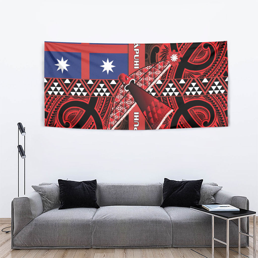 Aotearoa Iwi Ngapuhi Tapestry Tuhoronuku Kite United Tribes Flag Maori Pattern LT22 - Polynesian Pride