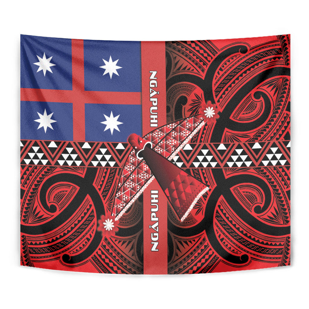 Aotearoa Iwi Ngapuhi Tapestry Tuhoronuku Kite United Tribes Flag Maori Pattern LT22 - Polynesian Pride