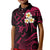 Personalised Niihau Hawaii Kid Polo Shirt Polynesian Tattoo and Pacific Plumeria Pink Vibe LT9 Kid Pink - Polynesian Pride