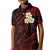 Personalised Niihau Hawaii Kid Polo Shirt Polynesian Tattoo and Pacific Plumeria Red Vibe LT9 Kid Red - Polynesian Pride