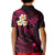 Personalised Molokai Hawaii Kid Polo Shirt Polynesian Tattoo and Pacific Plumeria Pink Vibe LT9 - Polynesian Pride