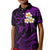 Personalised Molokai Hawaii Kid Polo Shirt Polynesian Tattoo and Pacific Plumeria Purple Vibe LT9 Kid Purple - Polynesian Pride