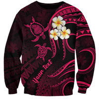 Personalised Lanai Hawaii Sweatshirt Polynesian Tattoo and Pacific Plumeria Pink Vibe LT9 Unisex Pink - Polynesian Pride
