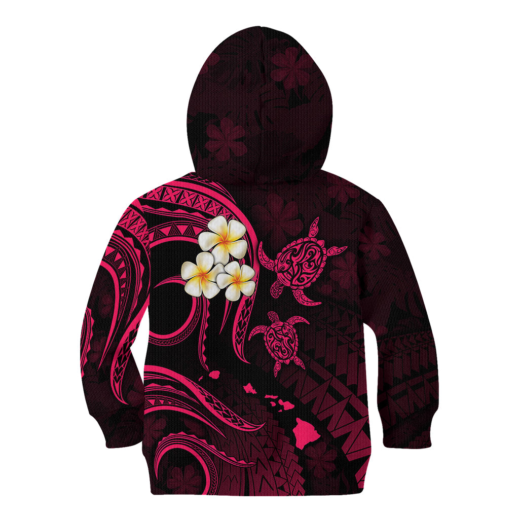 Hawaii Kid Hoodie Maui Islands Pacific Plumeria Pink Vibe LT9 - Polynesian Pride